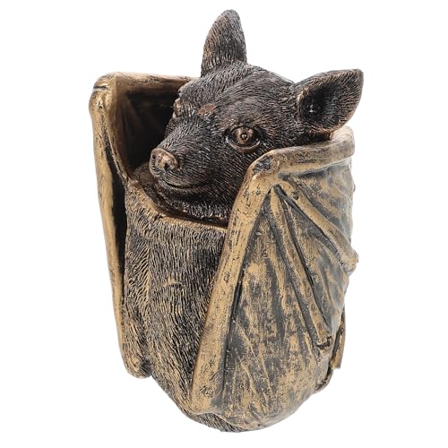 Beaupretty Caja de Joyería Gótica de Resina en Color Cobre, Figura de Murciélago para Halloween, Joyero Pequeño y Decorativo Adecuado para Almacenamiento y Decoración Festiva Hogar