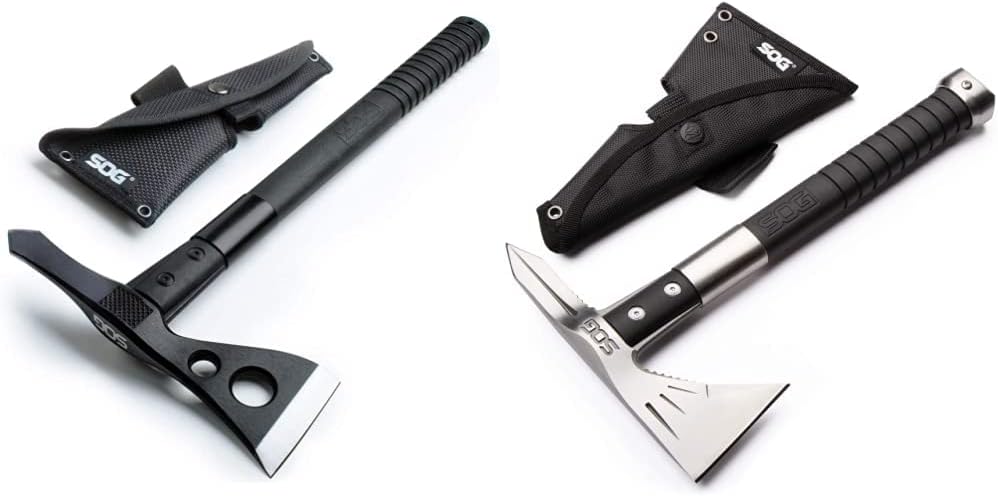 SOG Tactical Tomahawk- Throwing Hatchet, Versatile Survival Tactical Axe & Tomahawk Tactical Hatchet - Voodoo Hawk Mini Tactical Axe, Throwing Hatchet w/ 2.75 Inch Blade for Survival Sports