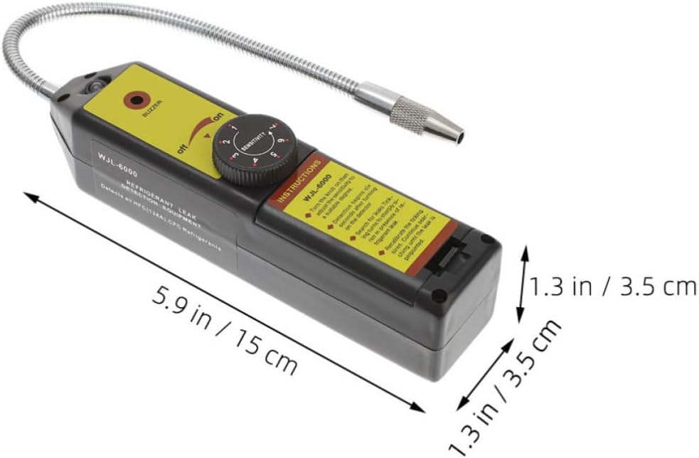 INOOMP Portable Leak Detector for HVAC and Automotive Use with High Precision Detection and Abs Material Suitable for Mobile Repair Services and Workshop Use