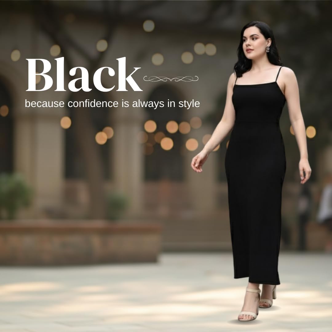 UBEROOT Long Sleeveless Bodycon Whisper Dress for Women – Beautiful Elastane Flat Neck Dress with Comfortable Fit for Party - Image 8