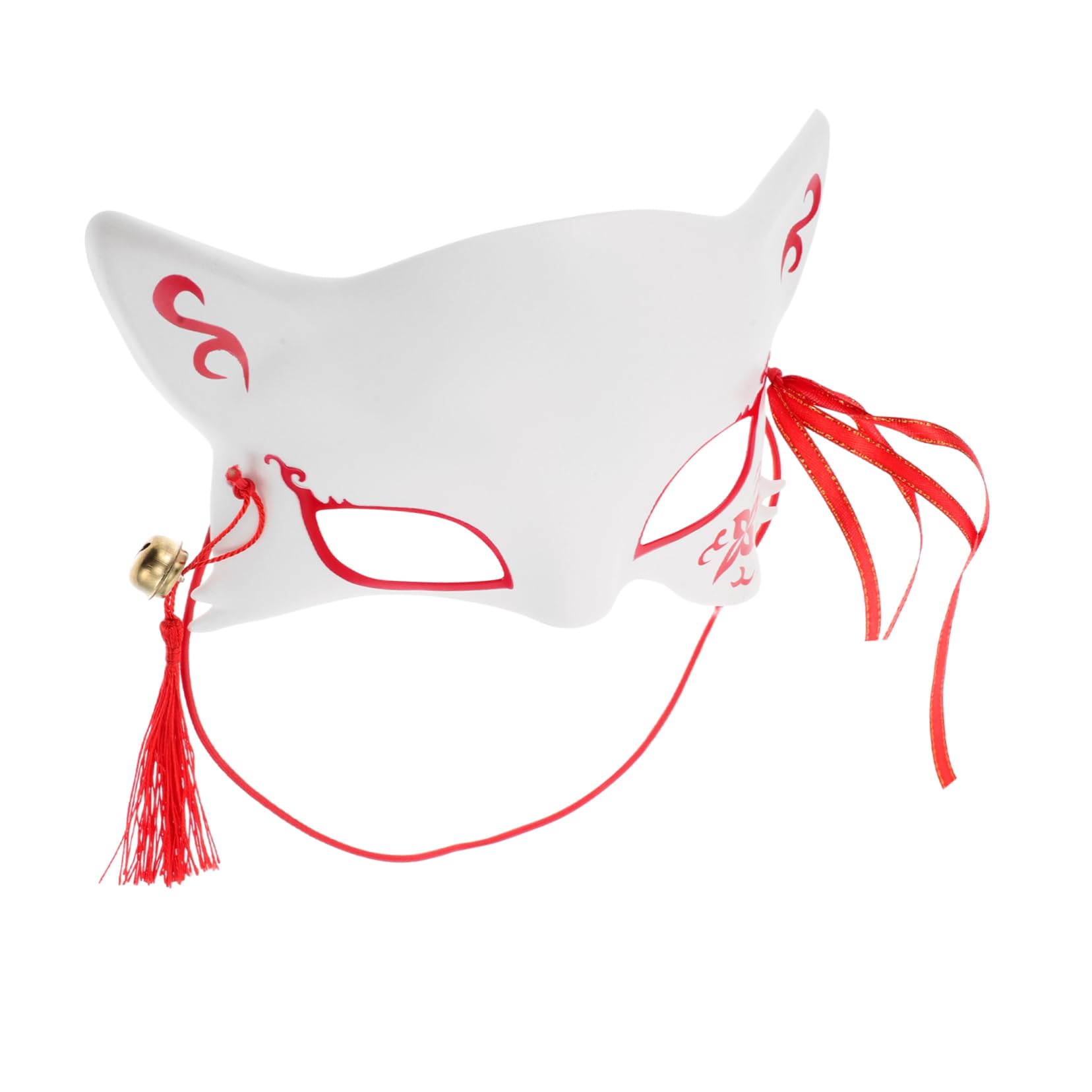 BESTYASH Fox Mask Fur Half-face Fox Mask for Halloween Japanese Cosplay Birthday Party Prop