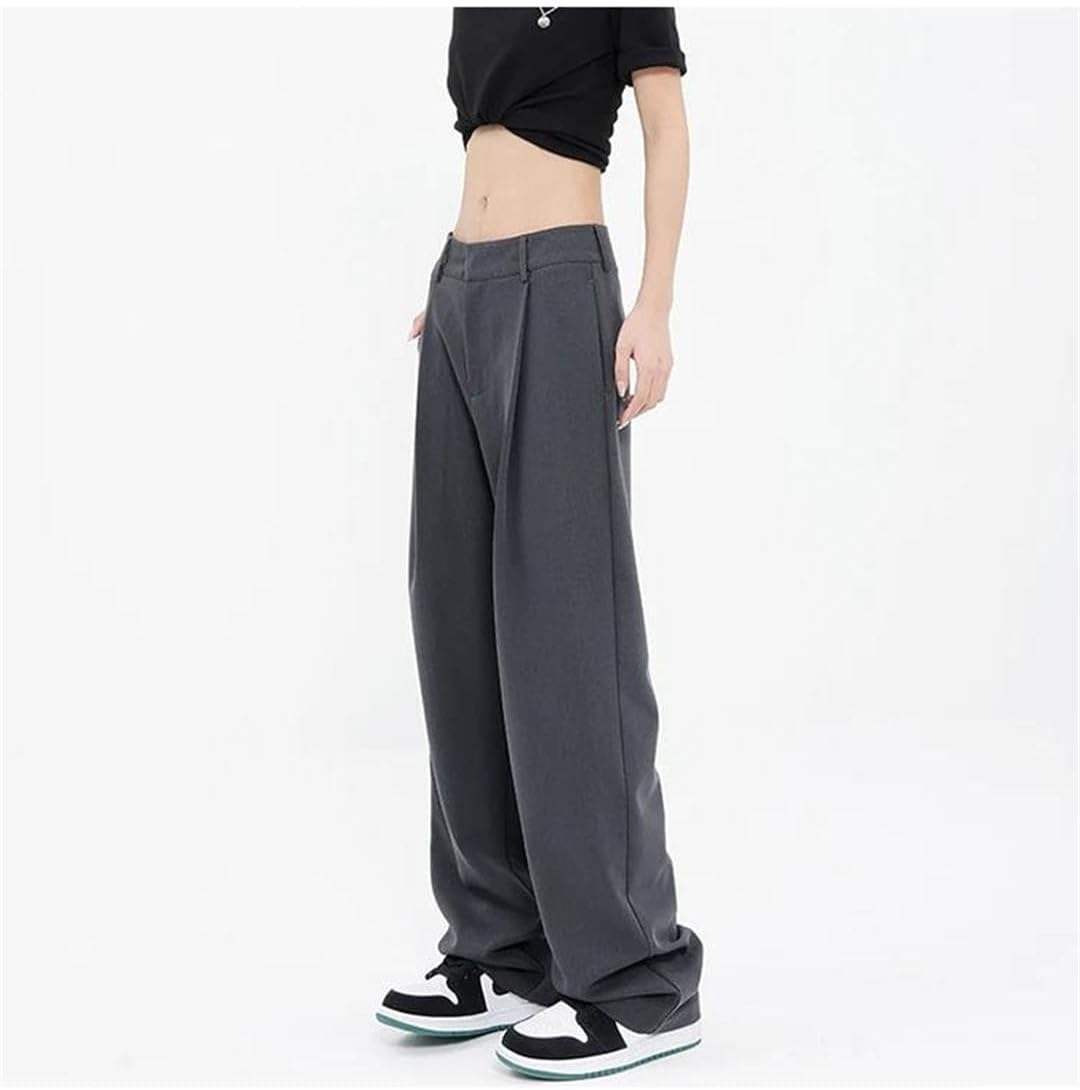 Women Autumn Gothic Pants Retro Baggy High Waist Trousers Vintage Wide Leg Korean Style Pants