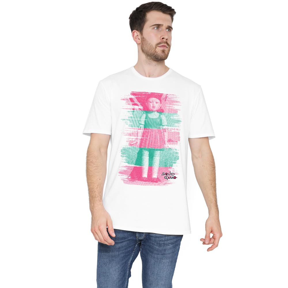 Squid Game Young-HEE Red Light Green Light Unisex T Shirt, White, XX-Large