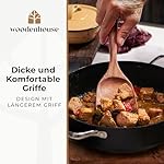 Holz-Kochbesteck-Set-mit-Halter-Pfannenwender-Kochloeffel-Schoepfkelle-Nudelheber-Servierloeffel-Sieb--mit-Haken-Halter-und-Ablage--13-teiliges-Set-Kuechenset--hochwertig-nachhaltig : Aus-Holz-gemacht....