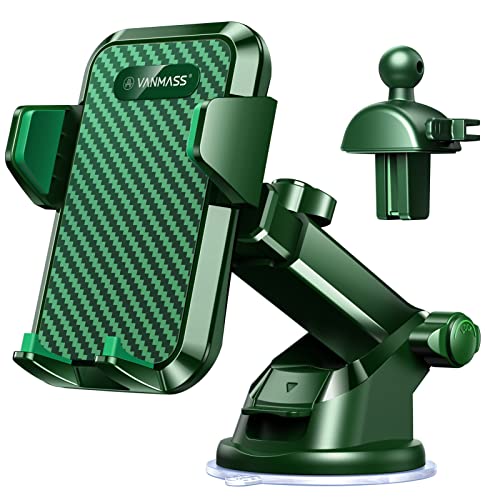 VANMASS Handyhalterung Auto Lüftung 2024 umweltfreundlich Armeegrün Handy Halterung Auto 4 in 1 Kfz Saugnapf 100% Kratzschutz Smartphone Halterung Auto für iPhone 15 Samsung Huawei Mate 60 pro LG usw