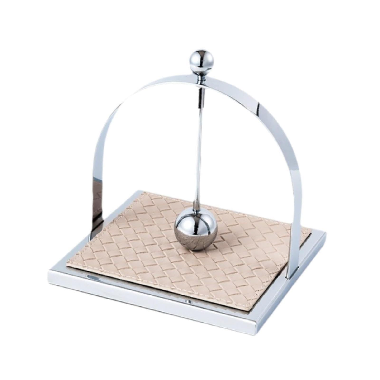 Portafazzoletti Dispenser for tovaglioli, porta asciugamani di carta da pranzo, moderno, con braccio ponderato for tessuto tavolo Arredamento per la casa(Argent)