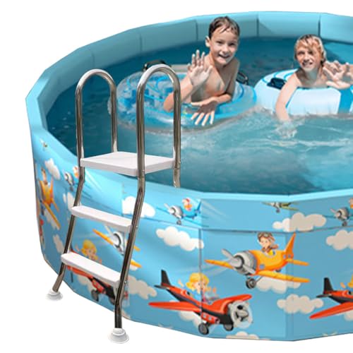 Escalera para piscina de acero inoxidable 2 peldaños 55.5 in miniatura 2