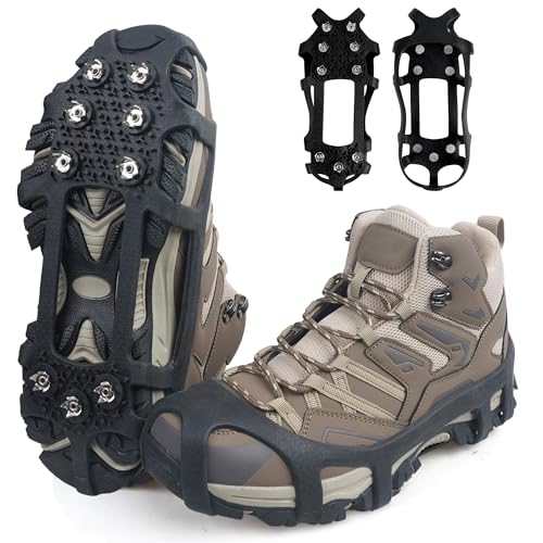 Crampons à glace en acier inoxydable pour chaussures robustes de randonnée et d'escalade