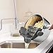 Kitchen Gizmo Snap N' Strain - Silicone Pasta Strainer Clip-On for Pots and Pans - Heat Resistant Colander for Vegetables and Noodles - Kitchen Gadgets for Cooking - Space-Saving Design - Gray