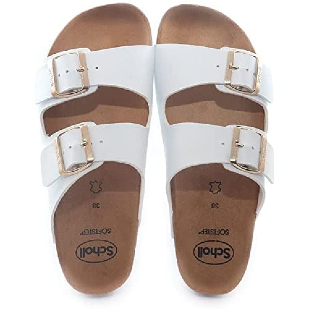 Scholl Women's Josephine sandals, White, 6 UK