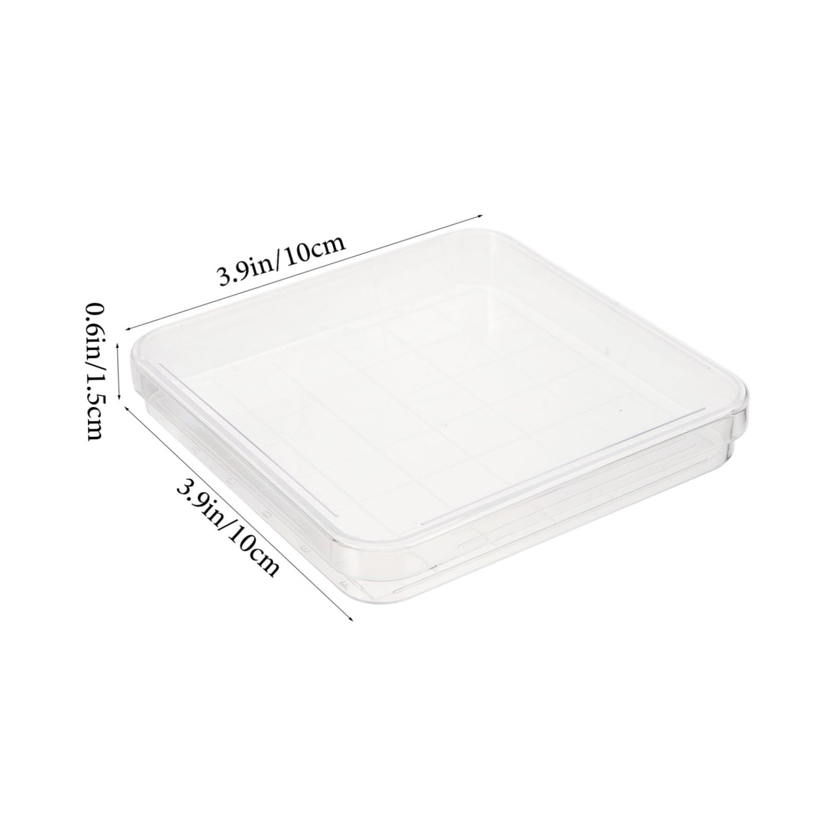 SOLUSTRE 10 Pack Square Petri Dishes with Lids for Use Plastic Culture Dishes Rectangular Cell Culture Dish Easy to Operate