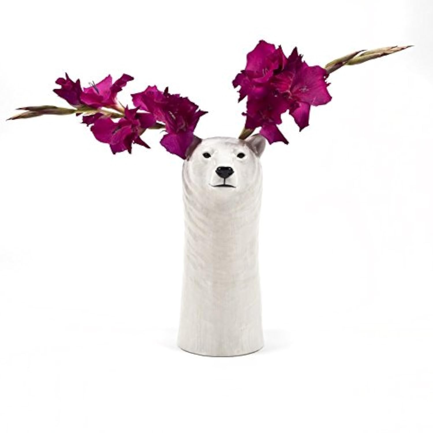Quail Multi-Colored Ceramics - Polar Bear Flower Vase - Large