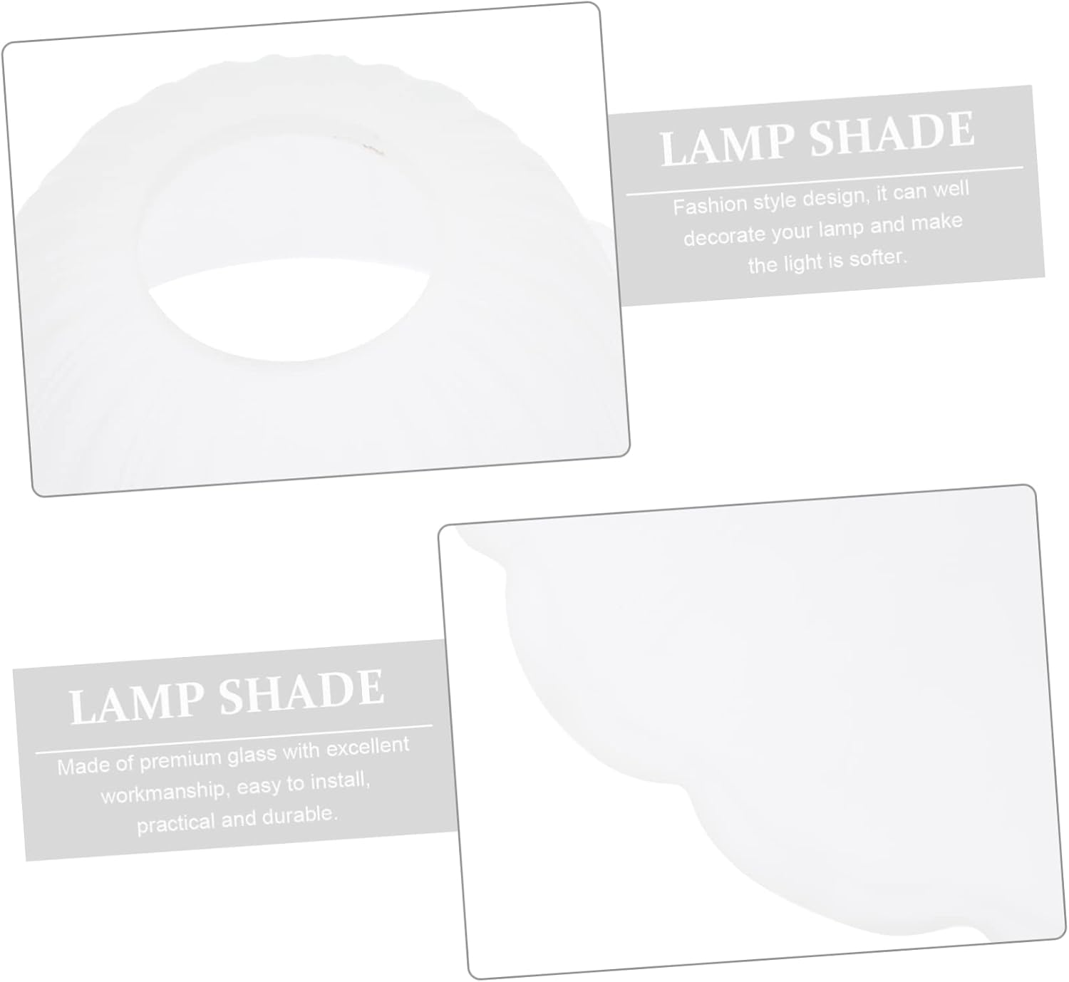 Frosted Glass Lamp Shade Easy to Install Floral Cover for Living Room Bedroom and Dining Room Stylish Home Decor for Light Fixtures