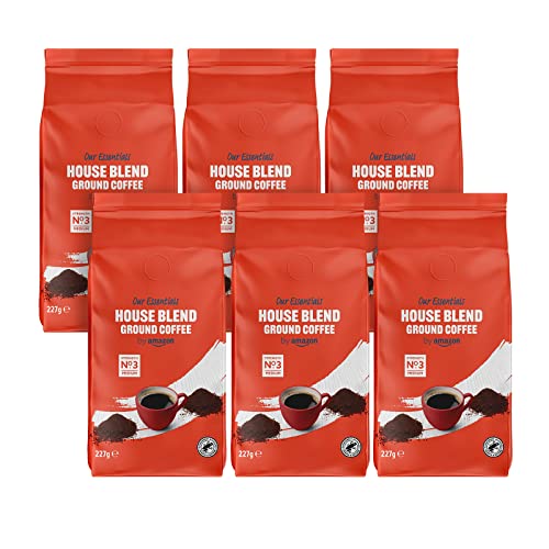 by Amazon - Café mezcla molido Classic, tueste medio, certificado Rainforest Alliance, 227 g (Paquete de 6)