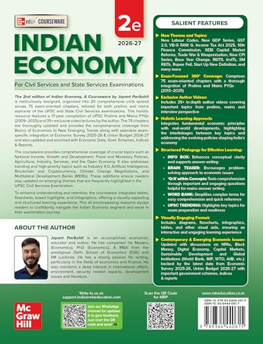 Image of Indian Economy Courseware, 2e by Jayant Parikshit for UPSC 2026 | 35+ Videos | Prelim & Main PYQs (2009-2025) | 100+ Practice Questions | E-book access | Economic Survey 2025-26 & Union Budget 2026-27