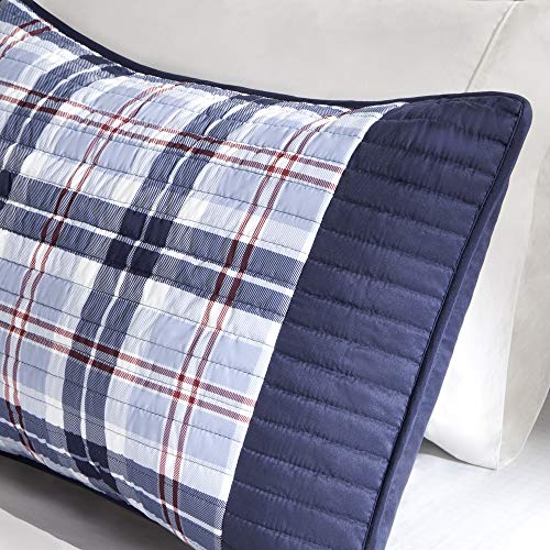 Mi Zone Cozy Quilt Set, Casual Modern Design, All Season Teen Bedding Coverlet Bedspread, Decorative Pillow, Boys Bedroom Décor, Twin/Twin Xl, Elliot Blue 3 Piece #TOP2