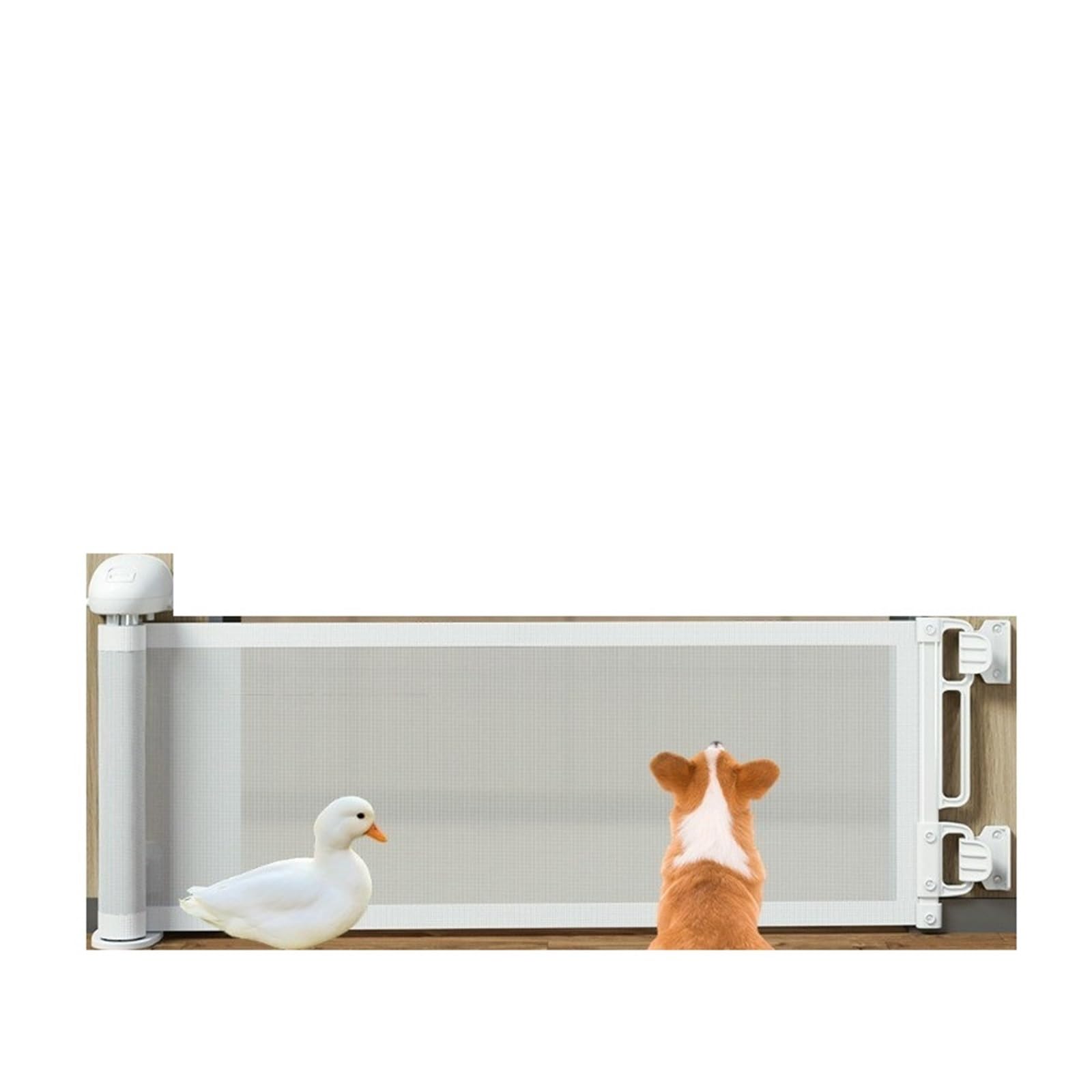 Cancelletto Estensibile Cancello for animali retrattile alto 45 cm | Recinzione di sicurezza senza perforazione con design antiscavo, recinzione for cani di facile installazione(45X200cm)