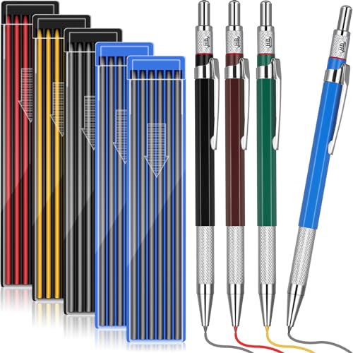 Crayon de soudeur mécanique avec 60 recharges argentées pour marquage précis du métal