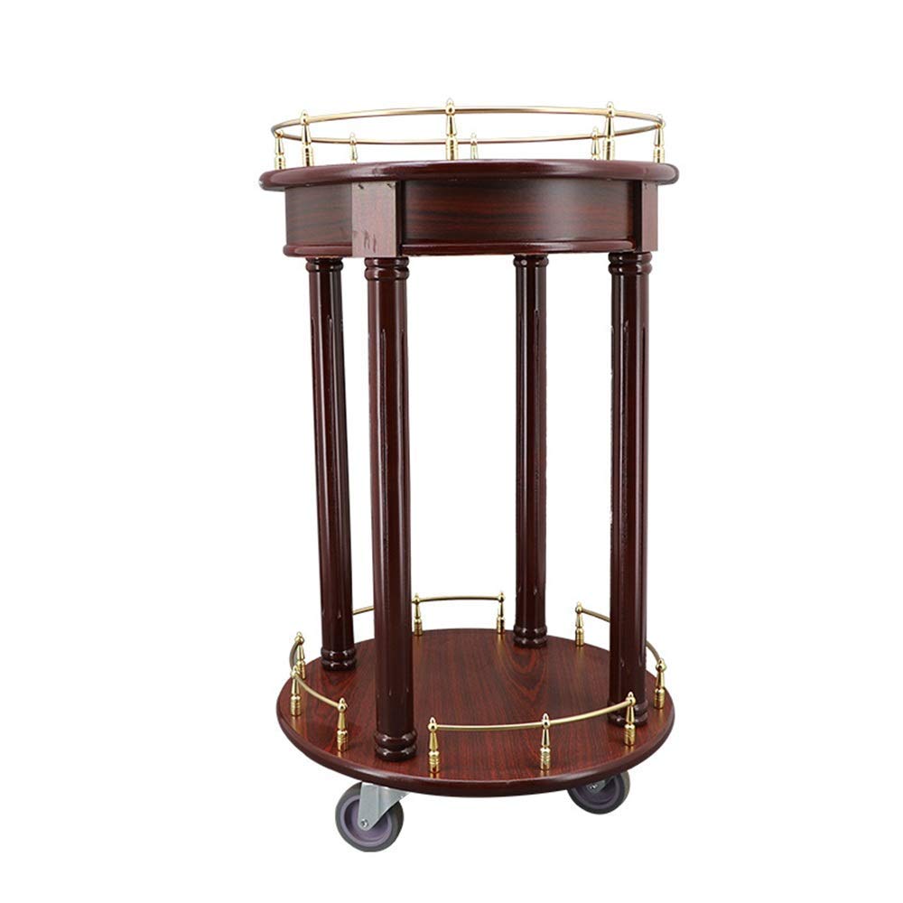 asdchZen Serving Cart Trolley, Rolling Bar Cart, Metal Serving Cart With Tempered Glass, 2-Tier Glass Bar And Serving Cart, Tea Serving Bar Cart With Wheels