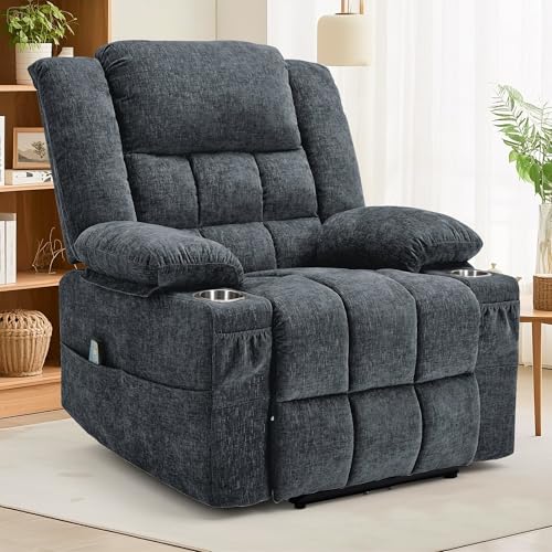 Korser Recliner with Massage and Heating Dark Grey