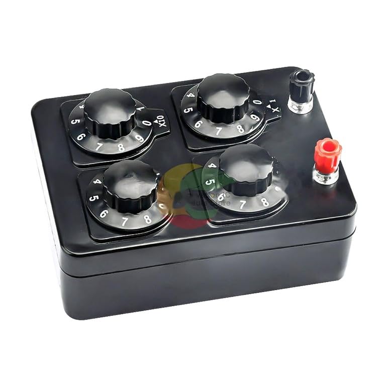Simple Resistance Box 0-9999 ohm Advanced Physics and Electricity Teaching Instrument Variable Decimal Resistance Meter