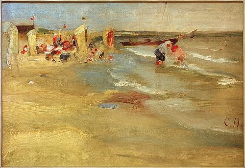 Affiche Toile sur la plage de Binz pour habiller un mur vide avec Curt Herrmann 60x90cm