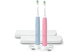 Philips Sonicare Electric Toothbrush 2-Pack for Adults: Brighter, Whiter Smiles