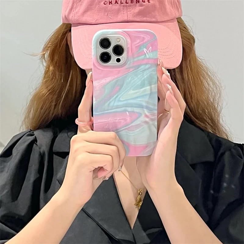 Image of COVERLY for iPhone 14 Pro Max 3D Luxury Rainbow Wonderful Day Phone Case,Premium Texture Trendy Retro Cute Multi Artistic Cool Design -Aesthetic Shades Heart Princess Cover for Apple iPhone 14 Pro Max