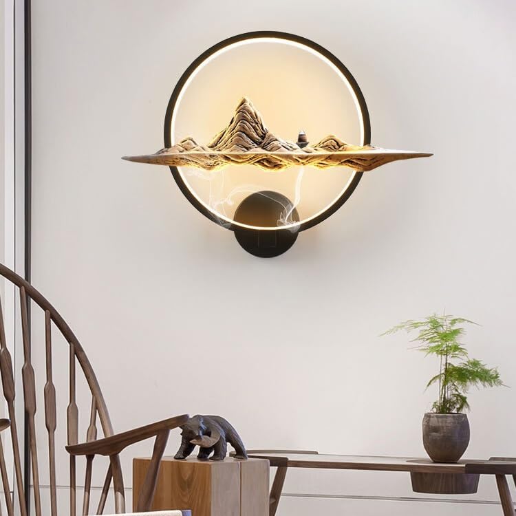 Außenbeleuchtung Wandleuchte im chinesischen Stil Wohnzimmer TV Hintergrund Wanddekorative Lampe, Außenwandleuchte, Treppe Flur Gehen Nachttischlampe im Schlafzimmer Verandabeleuchtung im Freien(A)
