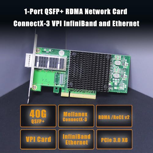 GLOTRENDS ST7510 QSFP+ VPI RDMA Network Card, ConnectX-3, FDR InfiniBand / 40Gb Ethernet miniatura 2