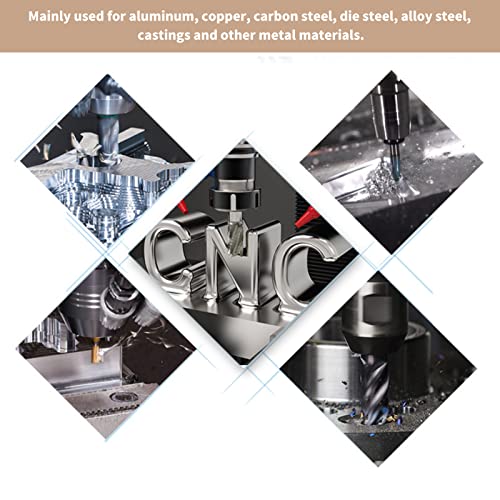 Conjunto de fresa de topo de metal duro, kit de ferramentas para fresagem de aço de tungstênio, 8pcs