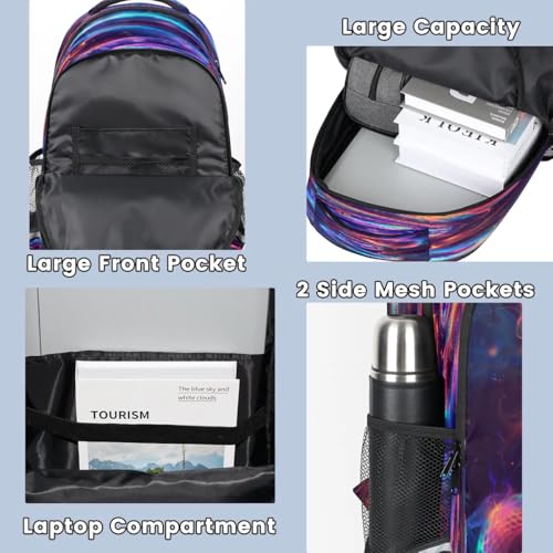 Sac à dos serpent coloré 20L pour ordinateur et école