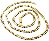 Kette Gelbgold 750 18 Karat, 50 cm, Gruppe, flach, Dicke 3,5 mm, voll.