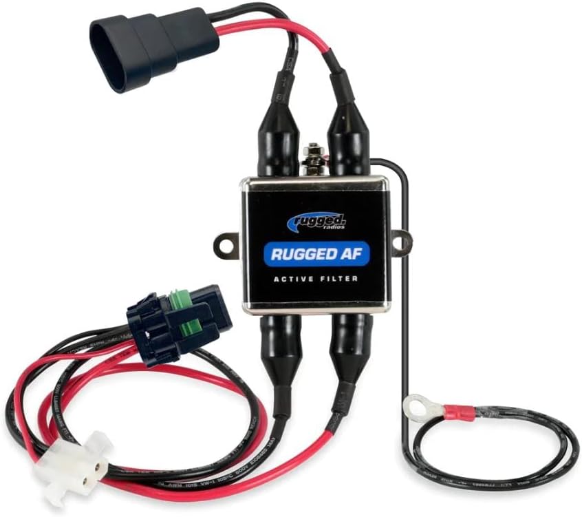 Rugged Active Noise Filter for Two Way Mobile Radios with Waterproof Radio Connectors - Compatible with M1 / GMR25