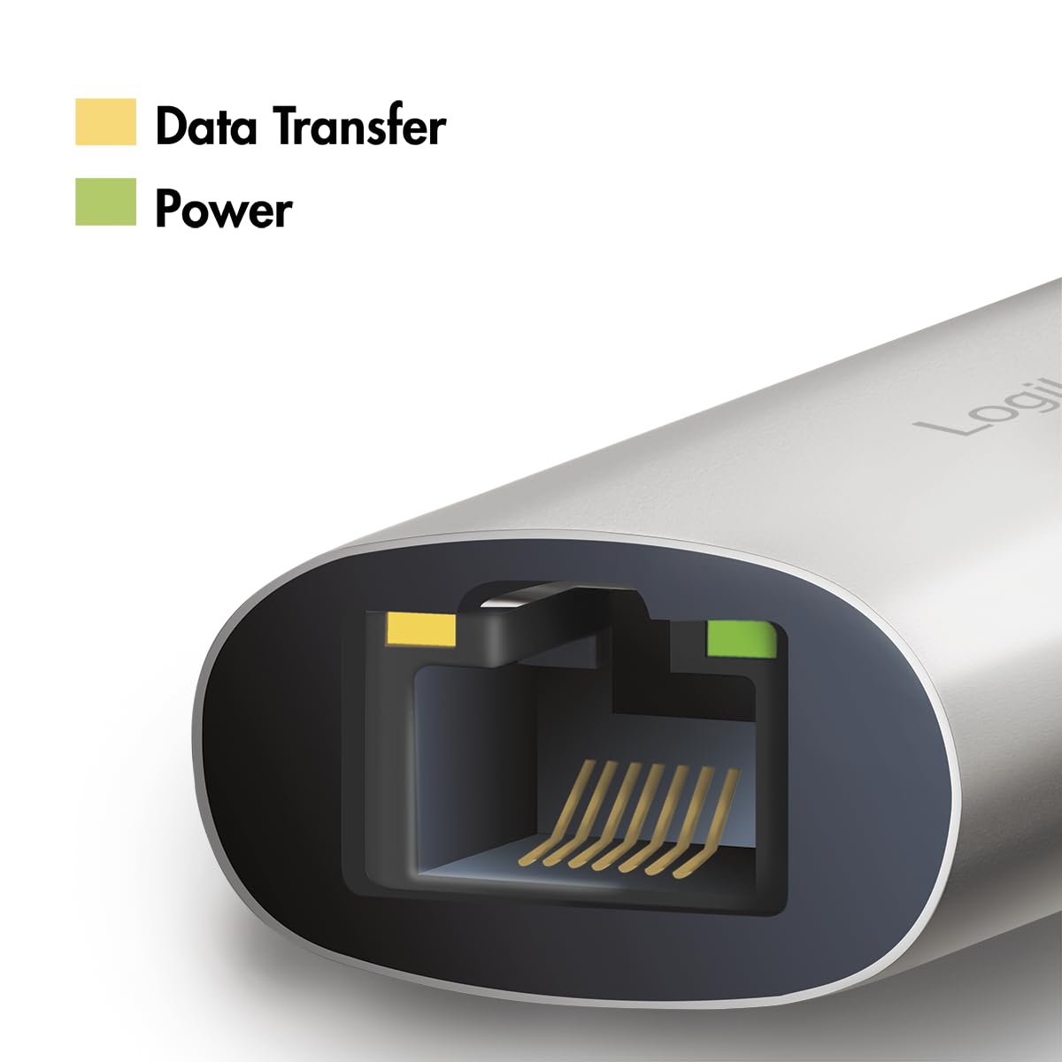 LogiLink UA0456 - Adattatore USB-C (3.2 Gen 1) a RJ45 Gigabit Ethernet (5 Gbps), Full Duplex Flow Control