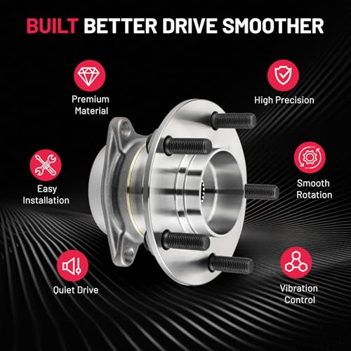 512449 BDFHYK Rear Wheel Bearing and Hub Assembly 5 Lugs Compatible with Mazda CX-9 2007-2015 by BDFHYK - Used condition - Image 5