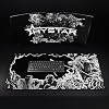 Hystar Extended Gaming Mouse Pad | XXL 36 x 16 | 5mm Thick, Waterproof Surface, Smooth Polyester Fabric, and Natural Rubber Base | Death