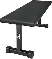 EJOLIVER Banco Reto 90cm Musculação Academia - Preto - Plano - 250kg - 90cm x 30cm x 40cm