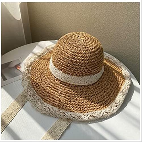 Chapeau de paille femme soleil panama boater capeline pour la plage