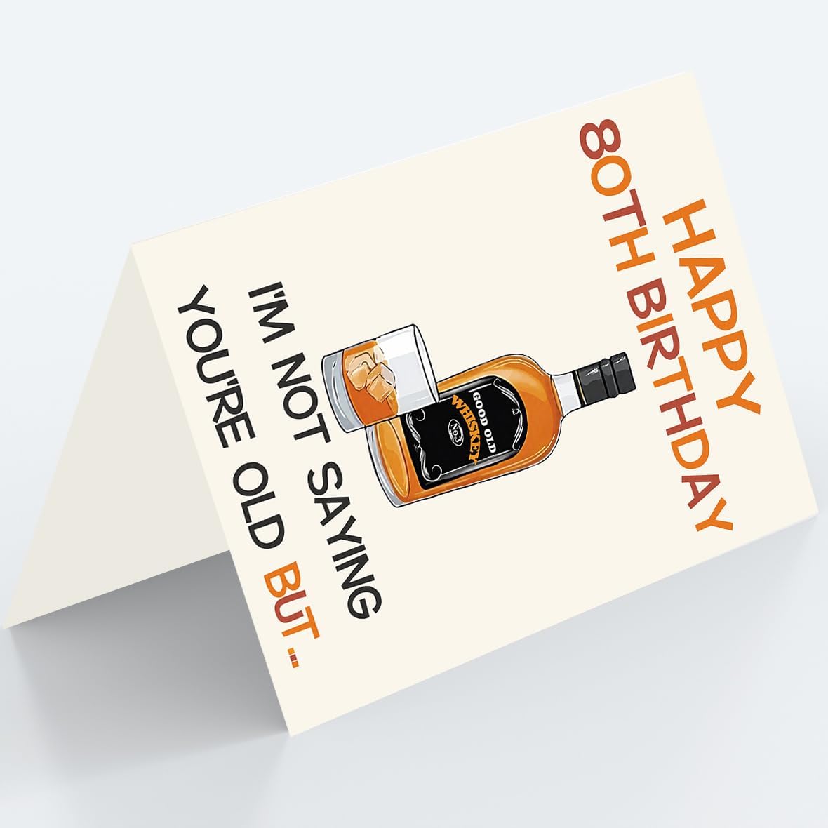 Funny 80th Birthday Cards Gifts for Men Women | Happy 80 Year Old Birthday Decoration for Him, Her, Grandpa, Dad, Husband, Brother - Image 3