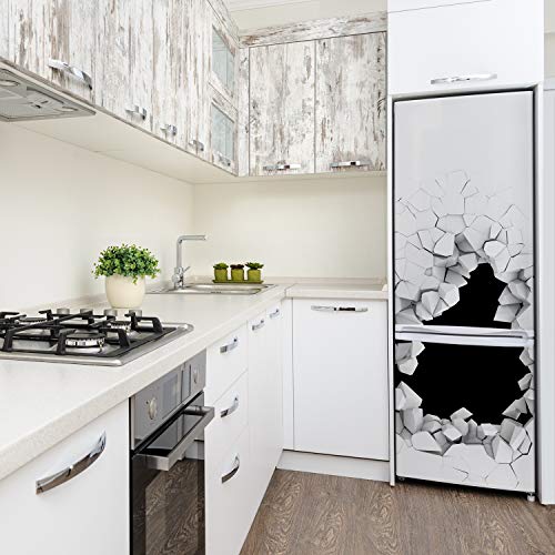 Película autoadhesiva para refrigerador 70x190 lavable y resistente con efecto 3D 4