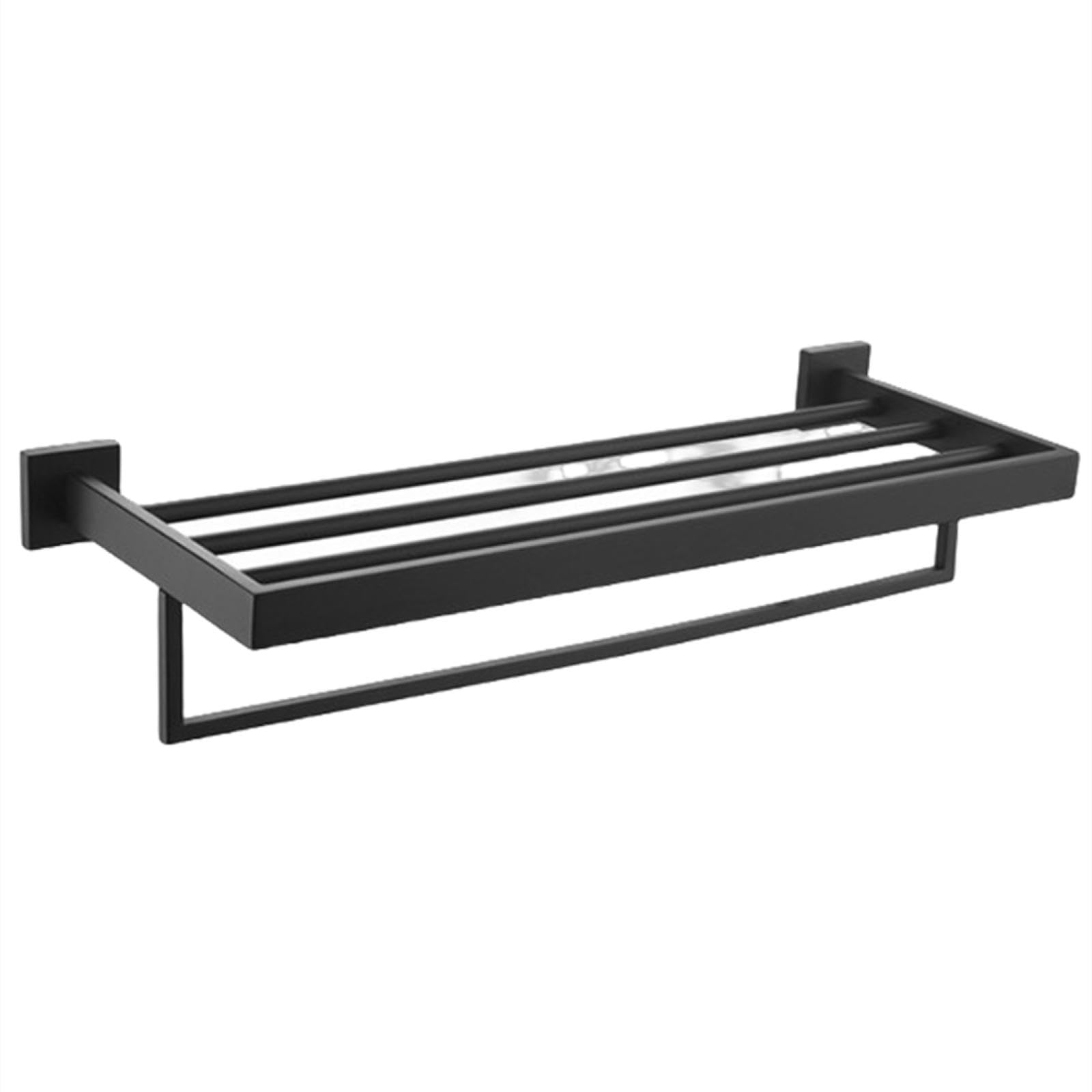 Porte-Serviettes en Acier Inoxydable Noir : Fixation Murale Ultra Robuste et Anti-Rouille