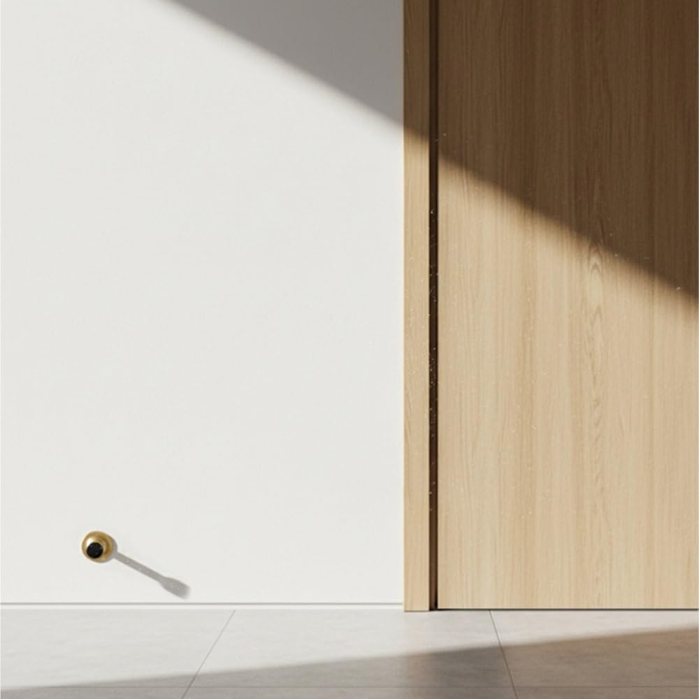 Tope de puerta montado en la pared Topes de puerta de cobre Protector de pared con punta de parachoques de goma for dormitorio paquete de 2 tope para puerta(125mm)