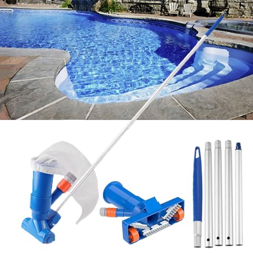Rusopobe Kit de Limpieza de Piscina con aspiradora, Kit de Cabezal de aspiradora para Piscina Limpiador de Chorro de Piscina con cerdas para Piscinas molidas, SPA, Estanque, Fuente, Jacuzzi