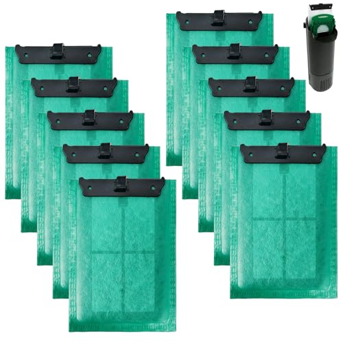 GBKDQQ Lot de 10 tampons filtrants de rechange, compatibles avec Tetra EasyCrystal Filter Box 300 et EasyCrystal 250 pour cartouches Tetra ReptoFilter...