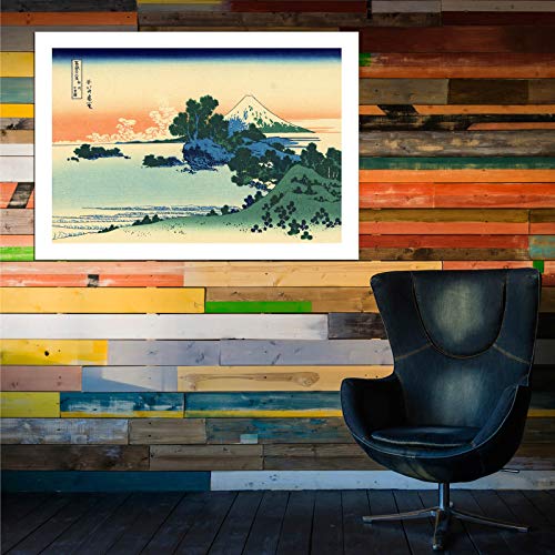 Affiche Katsushika Hokusai Shichiri Beach décoration murale encadrée japonaise - 6