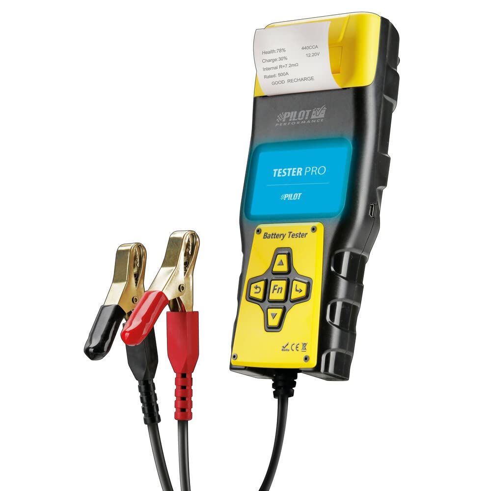 Pilot 70267 Tester-PRO, comprobador de baterías profesional con impresora térmica integrada