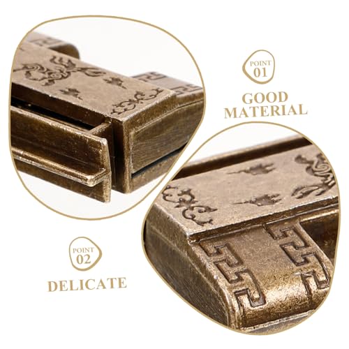 Image of Vintage Padlocks Old Keys Style Mini Lock Key for Jewelry Box Decorative Padlock Latch for Wooden Cabinet Antiqued Design