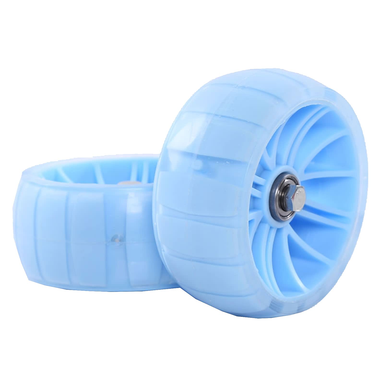 Kinderfahrradstabilisatoren, Stützräder for Fahrräder, Flash Mute-Rad, kompatibel for Fahrräder von 12/14/16/18/20 Zoll (Color : Blu)