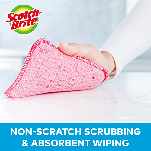 Image of Scotch-Brite Dobie Sponge Cloths | Scrub & Wipe | Non-Scratch | Absorbent | 2 Pack